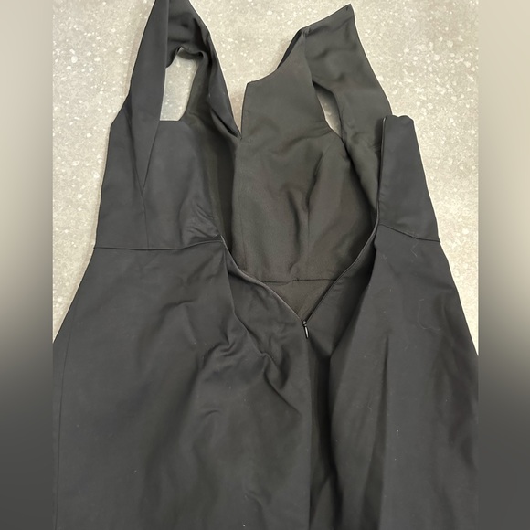 Halston Heritage Split Neck Flare Dress - Picture 8 of 16